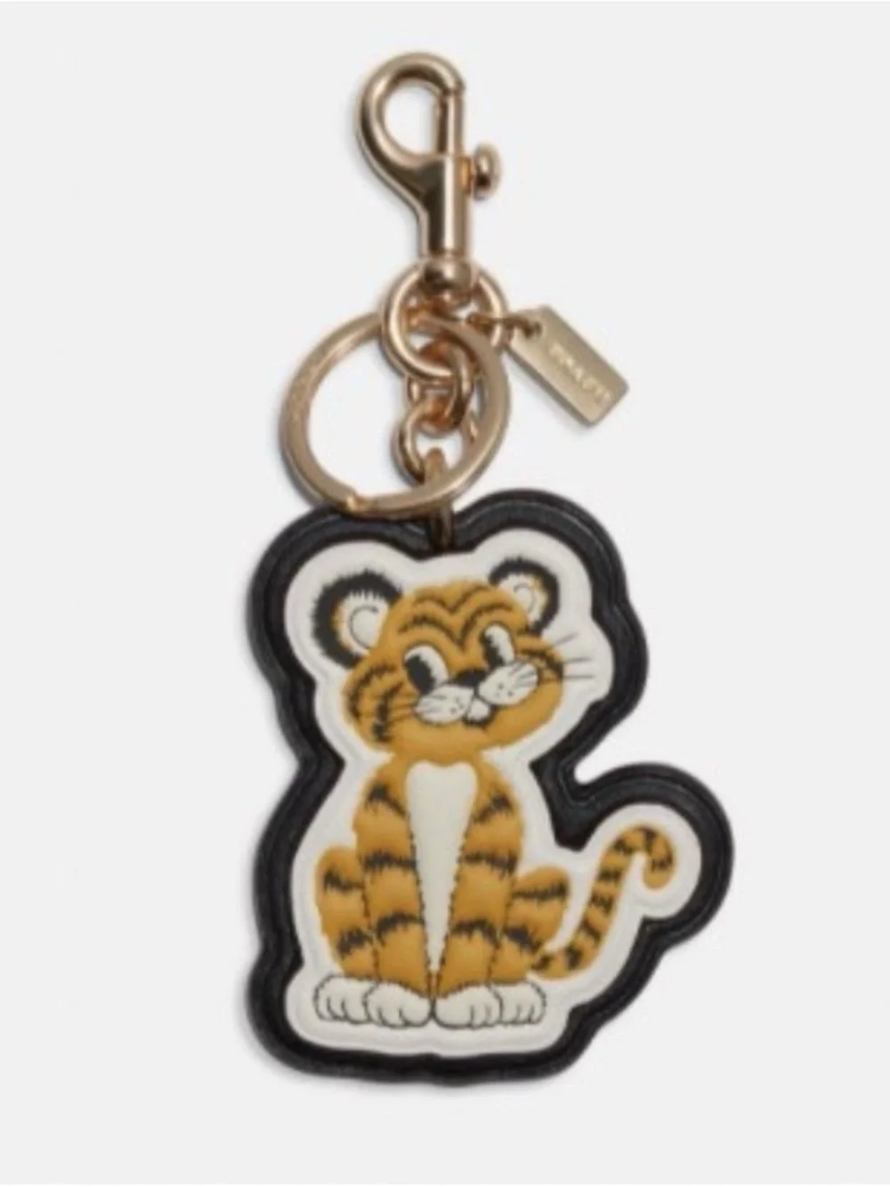 Coach Lunar New Year Tiger Bag Charm Keychain in Signature Canvas NWOT